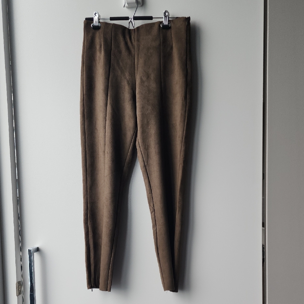 BNWT Miou Muse Faux Suede Elastic Waist Legging Pants